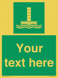 Custom sign safe condition Evacuation chute 